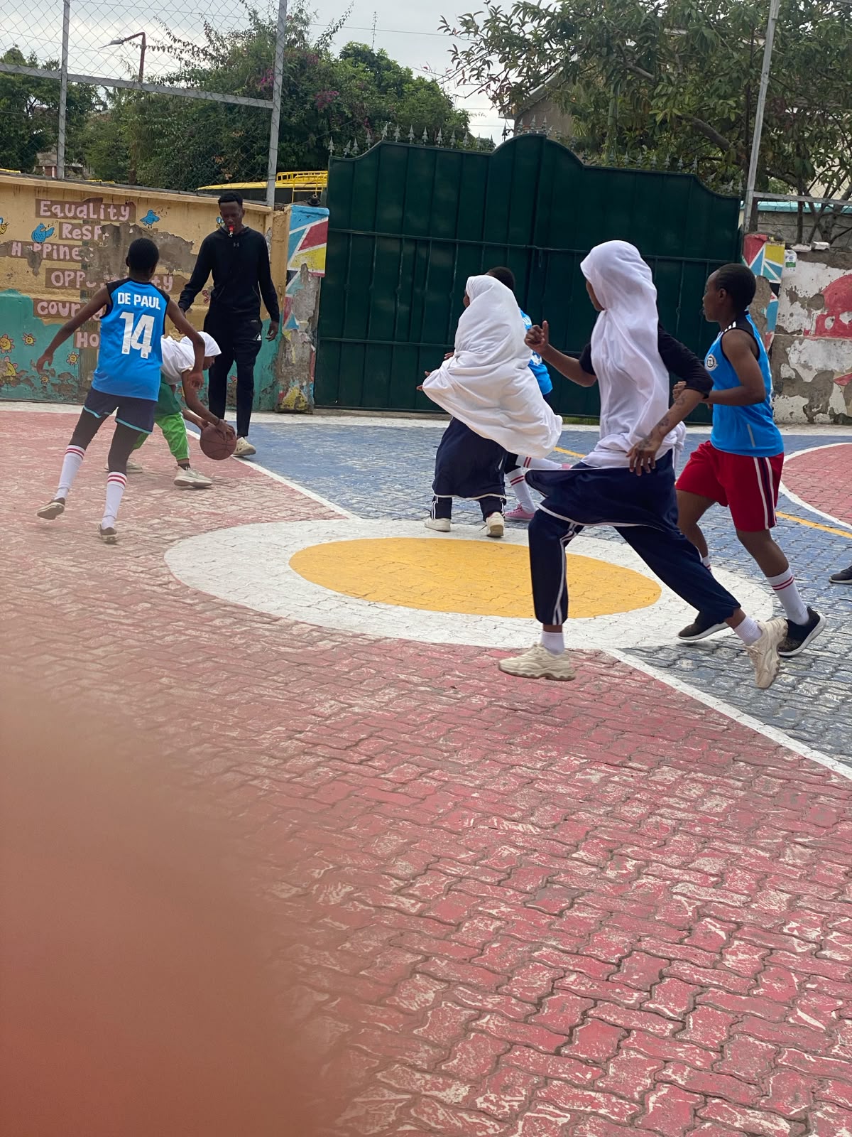 Basketball on the school court